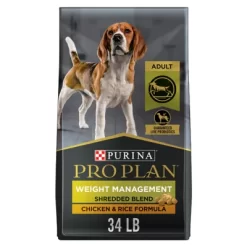 Purina Pro Plan Adult Weight Management With Probiotics Shredded Blend Chicken And Rice Recipe Dry Dog Food