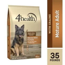 4health With Wholesome Grains Adult 7+ Lamb Formula Dry Dog Food, 35 Lb. Bag