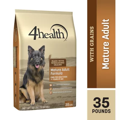4health With Wholesome Grains Adult 7+ Lamb Formula Dry Dog Food, 35 Lb. Bag