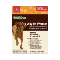 Sentry 7-Way Dewormer Treats For Large Dogs, 2 Ct.