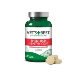 Vet's Best Healthy Coat Shed And Itch Relief Dog Supplements, 50 Tablets