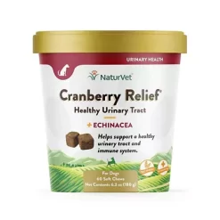 NaturVet Cranberry Relief Plus Echinacea Urinary Tract Supplement For Dogs, 60 Ct.