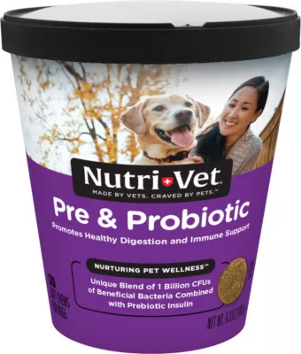 Nutri-Vet Pre And Probiotic Soft Chew Digestive Supplement For Dogs, 7.2 Oz., 120 Ct.