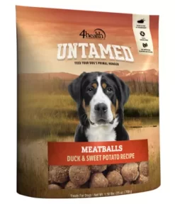 4health Untamed Duck And Sweet Potato Flavor Meatball Dog Treats, 25 Oz.