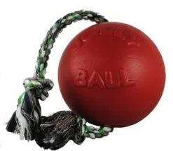 Horsemen's Pride Romp-n-Roll Ball Dog Toys, 8 In., Red