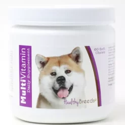 Healthy Breeds Multi-Vitamin Soft Chew Dog Supplement For Akitas, 60 Ct.