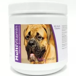Healthy Breeds Multi-Vitamin Soft Chew Dog Supplement For Bullmastiffs, 60 Ct.