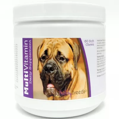 Healthy Breeds Multi-Vitamin Soft Chew Dog Supplement For Bullmastiffs, 60 Ct.