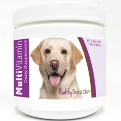 Healthy Breeds Multi-Vitamin Soft Chew Dog Supplement For Cream Labrador Retrievers, 60 Ct.