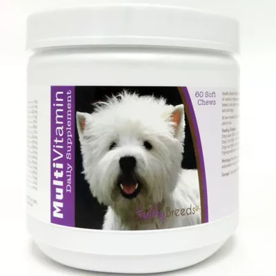 Healthy Breeds Multi-Vitamin Soft Chew Dog Supplement For West Highland White Terriers, 60 Ct.