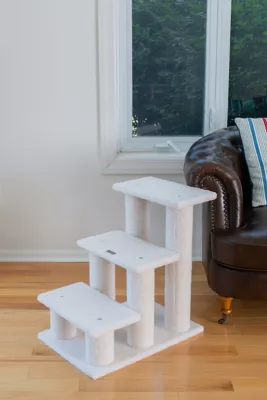 Armarkat 3-Step Pet Step Stairs Ramp For Dogs And Cats, 25 In., White - Image 3