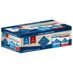 Blue Buffalo Homestyle Adult All-Natural Chicken And Beef Pate Wet Dog Food Variety Pack, 12.5 Oz. Can, Pack Of 8