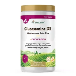NaturVet Glucosamine DS Level-1 Chewable Hip And Joint Supplement Tablets For Dogs, 3 G, 240 Ct.