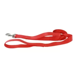 Retriever Double Handle Snap Closure Dog Leash, Red