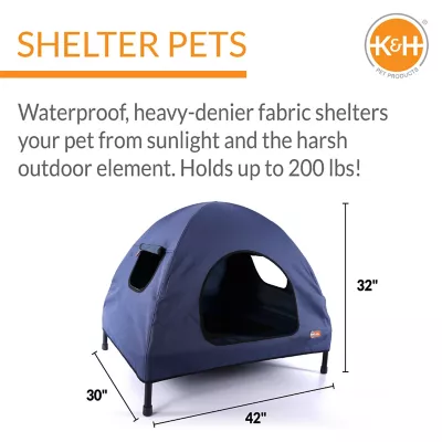 K&H Pet Products Pet Cot House, Large, Navy Blue, 30 In. X 42 In. X 32 In. - Image 3