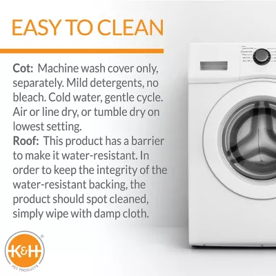 K&H Pet Products Pet Cot House, Large, Navy Blue, 30 In. X 42 In. X 32 In. - Image 6