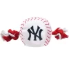 Pets First New York Yankees Nylon Baseball Rope Dog Toy