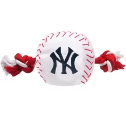 Pets First New York Yankees Nylon Baseball Rope Dog Toy