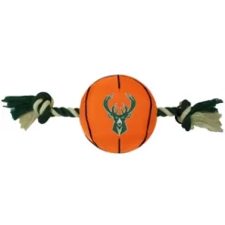 Pets First Milwaukee Bucks Nylon Basketball Rope Dog Toy