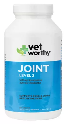 Vet Worthy Level 2 Chewable Hip And Joint Supplement Tablets For Dogs, 14 Oz., 180 Ct.