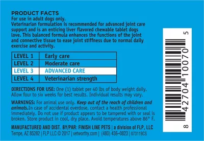 Vet Worthy Level 3 Chewable Hip And Joint Supplement Tablets For Dogs, 5 Oz., 60 Ct. - Image 3