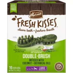 Merrick Fresh Kisses Large Coconut Flavor Dental Care Dog Treats, 24 Oz., 16 Ct.