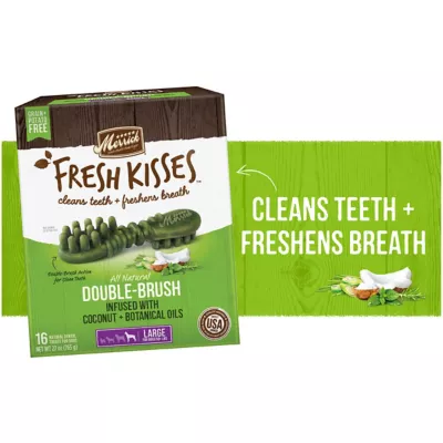 Merrick Fresh Kisses Large Coconut Flavor Dental Care Dog Treats, 24 Oz., 16 Ct. - Image 4