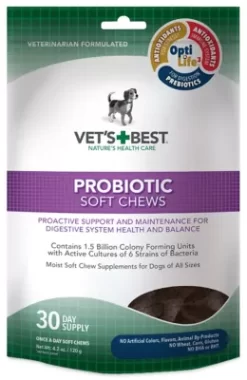 Vet's Best Dog Probiotic Soft Chews, 30 Ct.