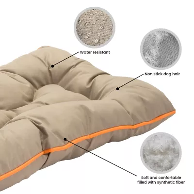 Precious Tails Waterproof Fabric Chew-Resistant Go Anywhere Reversible Pillow Pet Bed, 3523BTKM-GRW - Image 3