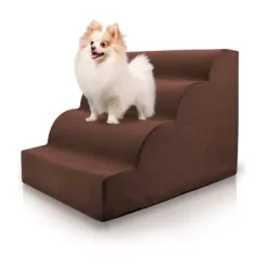 Precious Tails 4-Step High Density Foam Scalloped Pet Stairs