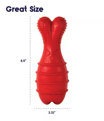Petstages Grunt Fetch Stick Bunny Dog Toy, Red - Image 2