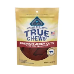 True Chews Blue Buffalo True Chews Premium Jerky Cuts Natural Dog Treats, Steak 10 Oz. Bag