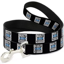 Buckle-Down Built For Tough Dog Leash, 1 In. X 4 Ft., Black/White/Blue