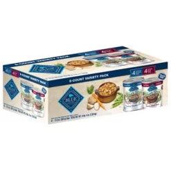 Blue Buffalo Blue's Stew Adult All-Natural Chicken And Beef Stew Wet Dog Food Variety Pack, 12.5 Oz. Can, Pack Of 8
