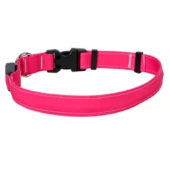 Yellow Dog Design Solid LED Dog Collar, Magenta