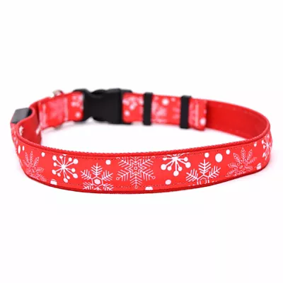 Yellow Dog Design Snowflakes LED Dog Collar