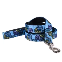 Yellow Dog Design Spirals Blue Uptown Lead/Dog Leash