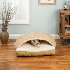 Snoozer Poly/Cotton Square Cozy Cave Dog Bed