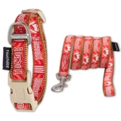 Touchdog Adjustable Funny Bun' Tough Stitched Embroidered Dog Collar And Leash