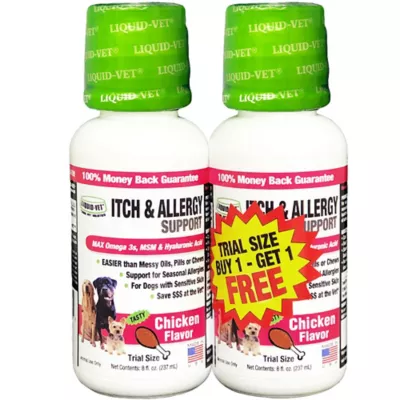 Liquid-Vet K9 Itch And Allergy Support Chicken Flavor Skin And Coat Supplement For Dogs, 8 Oz., 2 Ct.