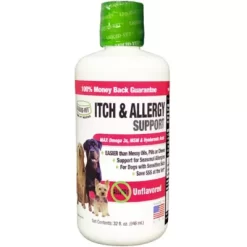 Liquid-Vet K9 Itch And Allergy Support Unflavored Skin And Coat Formula For Dogs, 32 Oz.