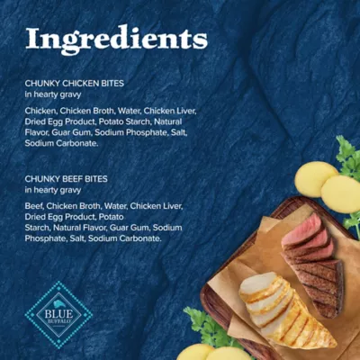 Blue Buffalo Wilderness Trail Toppers Wild Cuts Adult Chicken And Beef Chunks Wet Dog Food Variety Pack, 3 Oz. Pouch, Pack Of 12 - Image 5