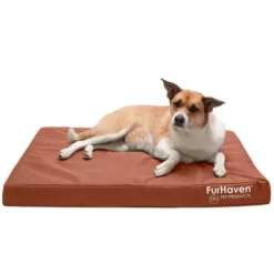 FurHaven Logo Oxford Indoor/Outdoor Deluxe Cooling Gel Mattress Dog Bed