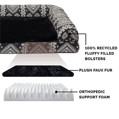 FurHaven Southwest Kilim Orthopedic Deluxe L-Chaise Dog Bed - Image 3