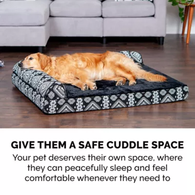 FurHaven Southwest Kilim Orthopedic Deluxe L-Chaise Dog Bed - Image 7