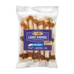 Retriever Large Kabobs Pork, Chicken And Beef Flavor Rawhide Dog Chew Treats, 14 Ct.