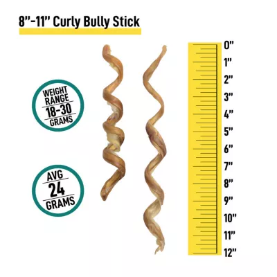Hotspot Pets 7-10 In. All Natural Curly Premium Bully Stick Dog Chew Treats, 3 Ct. - Image 4