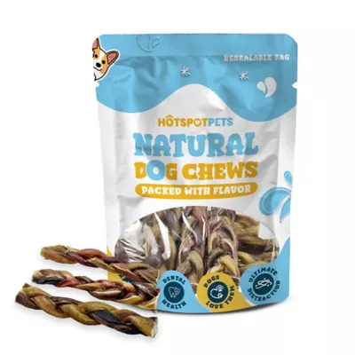 Hotspot Pets 6 In. All Natural Braided Premium Bully Stick Dog Chew Treats, 6 Ct. - Image 2