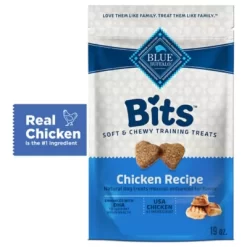 Blue Buffalo BLUE Bits Natural Soft-Moist Training Dog Treats, Chicken Recipe 19 Oz. Bag
