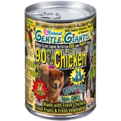 Gentle Giants Natural NON-GMO Dog And Puppy Chicken Pate Wet Dog Food, 13 Oz. Can, Pack Of 12
